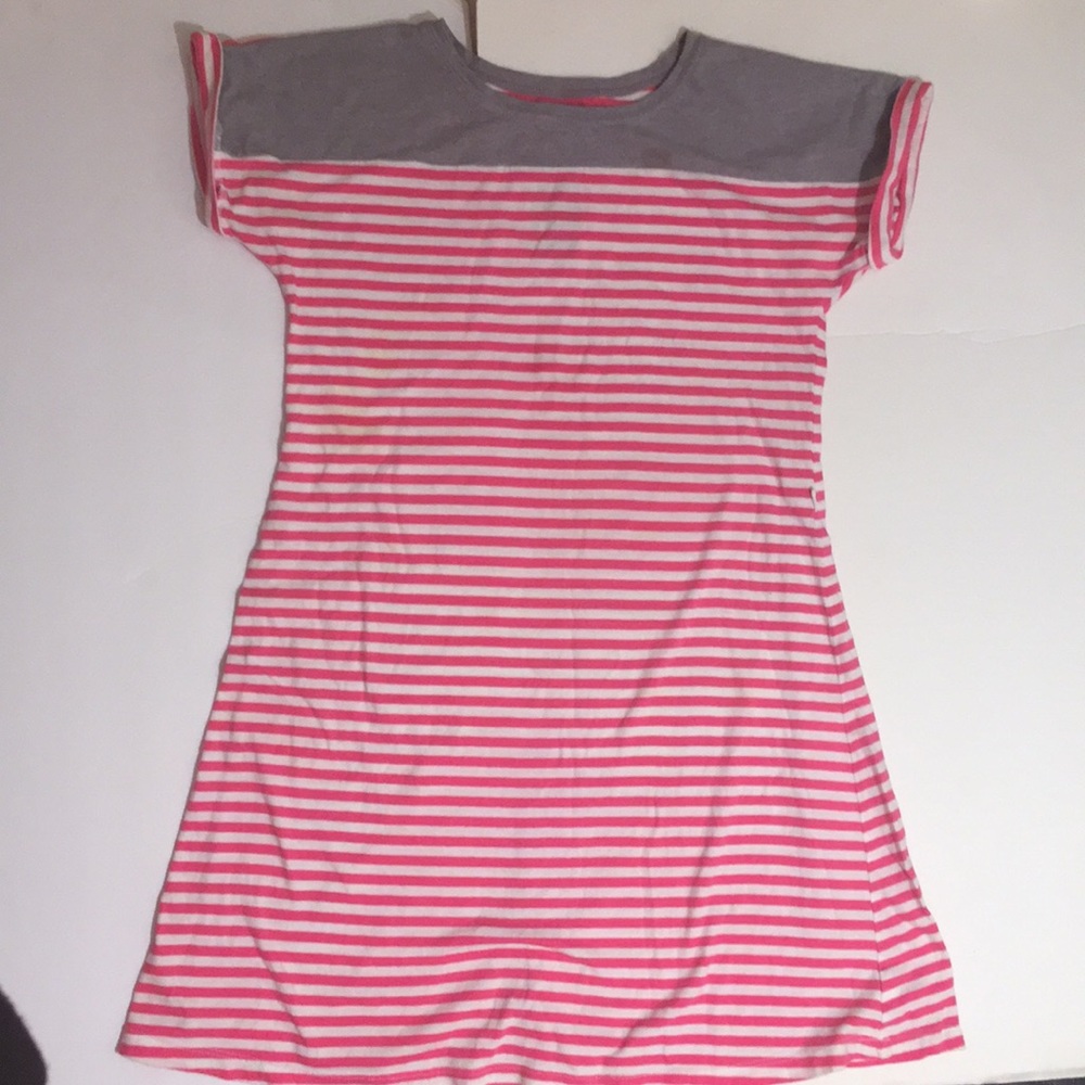 Old navy pink and white stripe dress